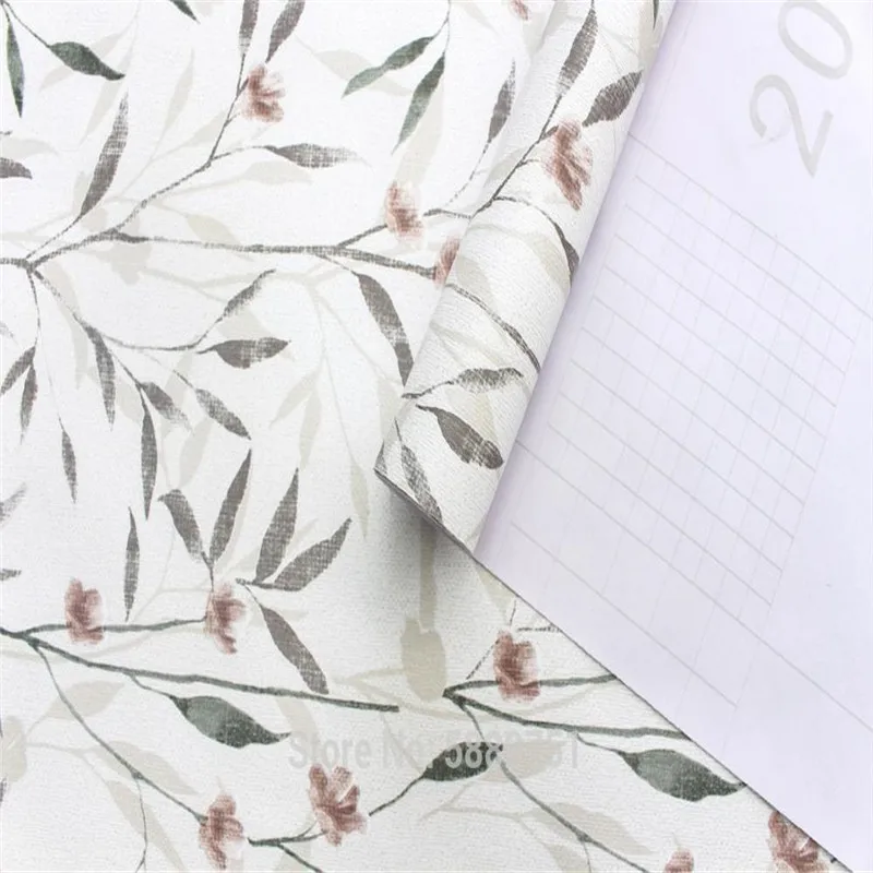 

Peel and Stick Floral Leaf Wallpaper Wall Green/Grey Vinyl Self Adhesive Wall Paper Design For Walls Bathroom Bedroom Home Decor