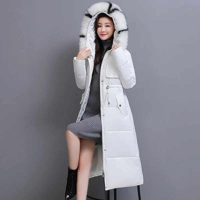 Women Thick Warm Parkas Winter Long Jacket Ladies Fur Hooded Cotton Coats Female Thermal Snow Wear Outerwear Brand Clothing
