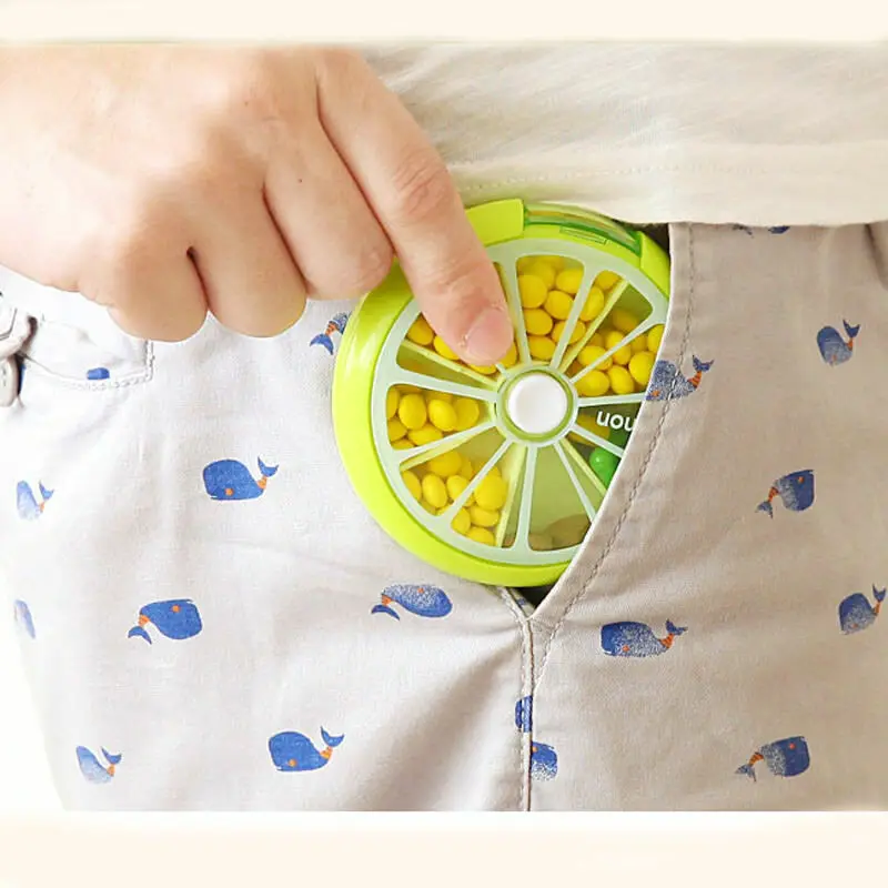 Дорожный Чехол с 7 отделениями для таблеток держатель чехол s 1 шт. вращающаяся