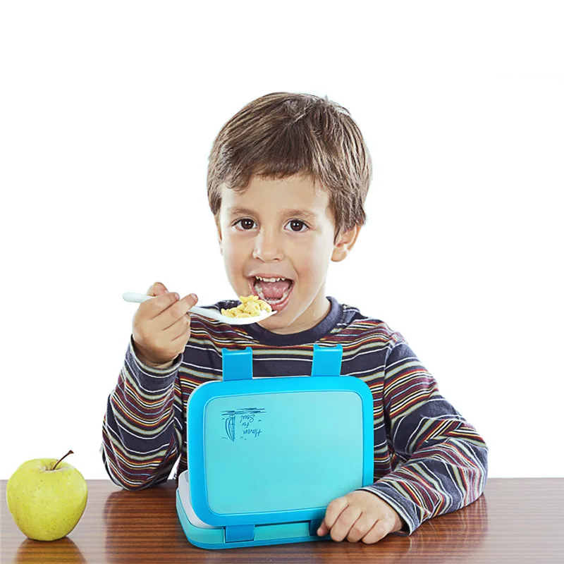 Детская столовая утварь для кормления BPA бесплатная коробка с отделениями