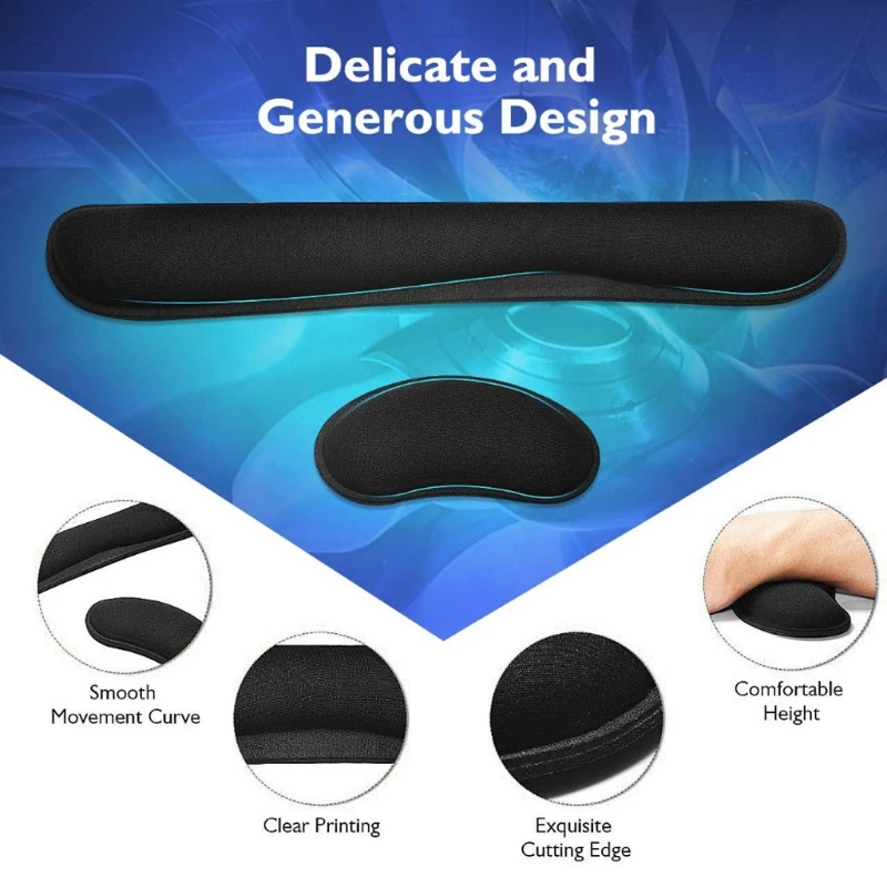 

Wrist Rest Mouse Pad Memory Foam Superfine Fibre Wrist Rest Pad Ergonomic Office