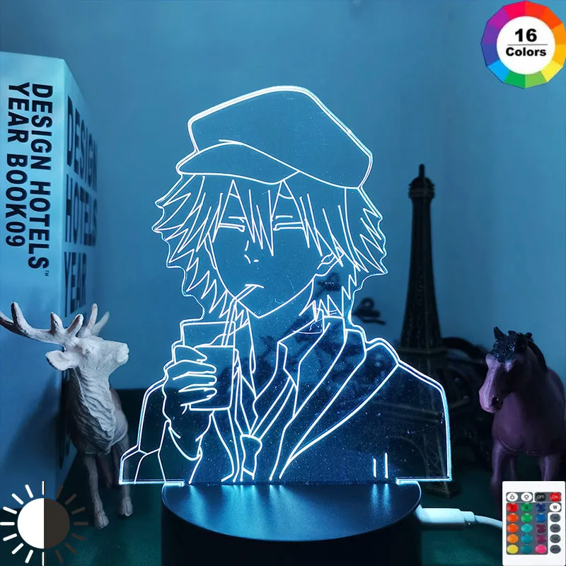 Anime Led Light Bungo Stray Dogs Ranpo for Bedroom Decoration Nightlight Birthday Gift Room Decor Table 3d Lamp | Лампы и освещение