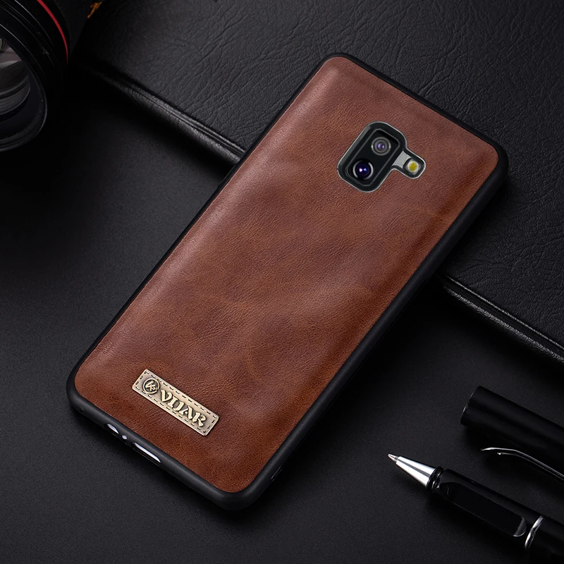 Мягкий силиконовый чехол VIJIAR из ТПУ искусственной кожи для Samsung Galaxy A9 J6 J7 Duo 2018 A6S A80