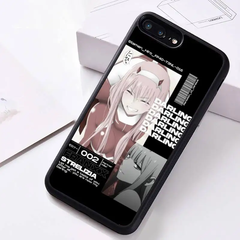 zero two darling in the franxx phone case rubber for iphone 12 11 pro max mini xs max 8 7 6 6s plus x 5s se 2020 xr cover free global shipping