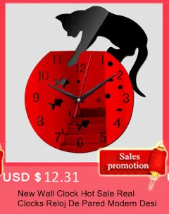 3D Diy Coffee Time Clock Acrylic Wall Clock Modern For Kitchen Home Decor Cup Shape Wall Sticker Hollow Numeral Clock