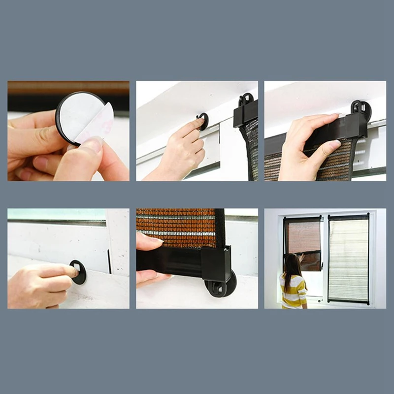 Шторы на окна 1 шт. домашний декор портативные закручивающиеся для спальни