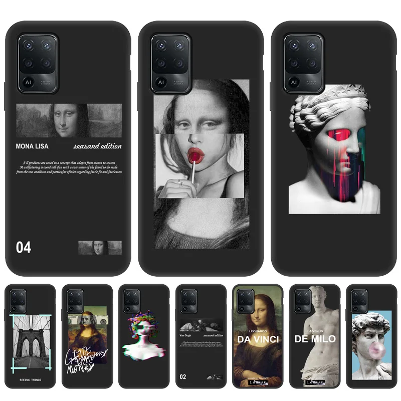 

Soft Silicone Phone Case For OPPO Reno 3 4 Pro Ace 2 Art Painting Brooklyn Bridge Monla Lisa Fundas OPPO Reno4 Lite 10X Zoom
