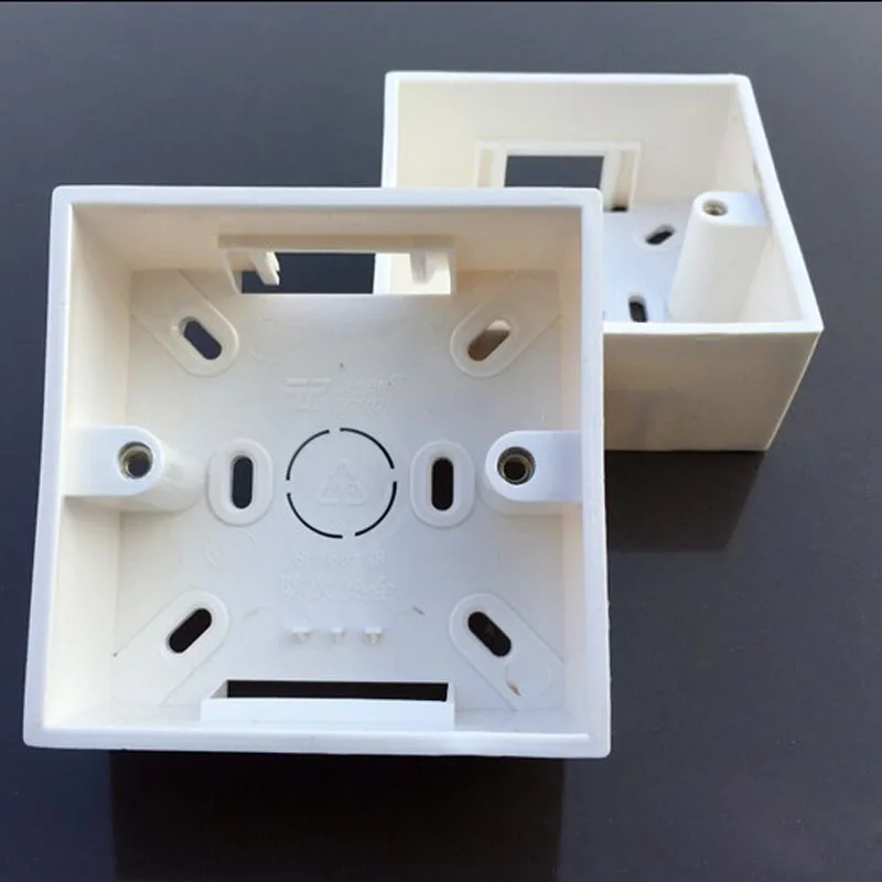 86 Type Universal Flame Retardant Wall Junction Boxes 86*86*38mm PVC Wiring Bottom Box For Switch Outlet |