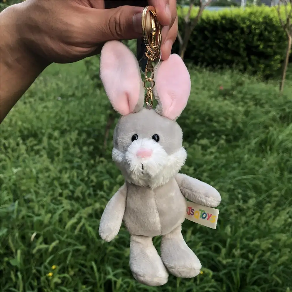 1 шт. серый кролик подвеска на рюкзак мягкая плюшевая игрушка брелок подарок