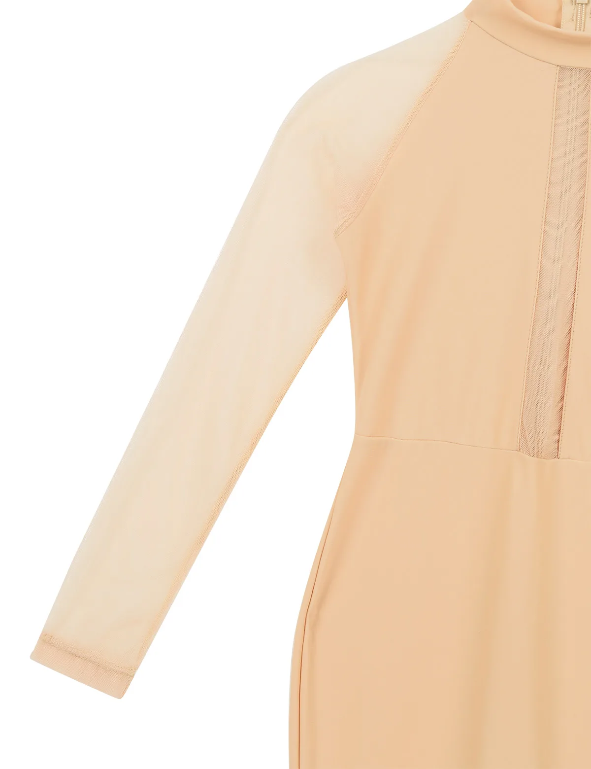 Детский сетчатый комбинезон для девочек с длинными рукавами воротником стойкой