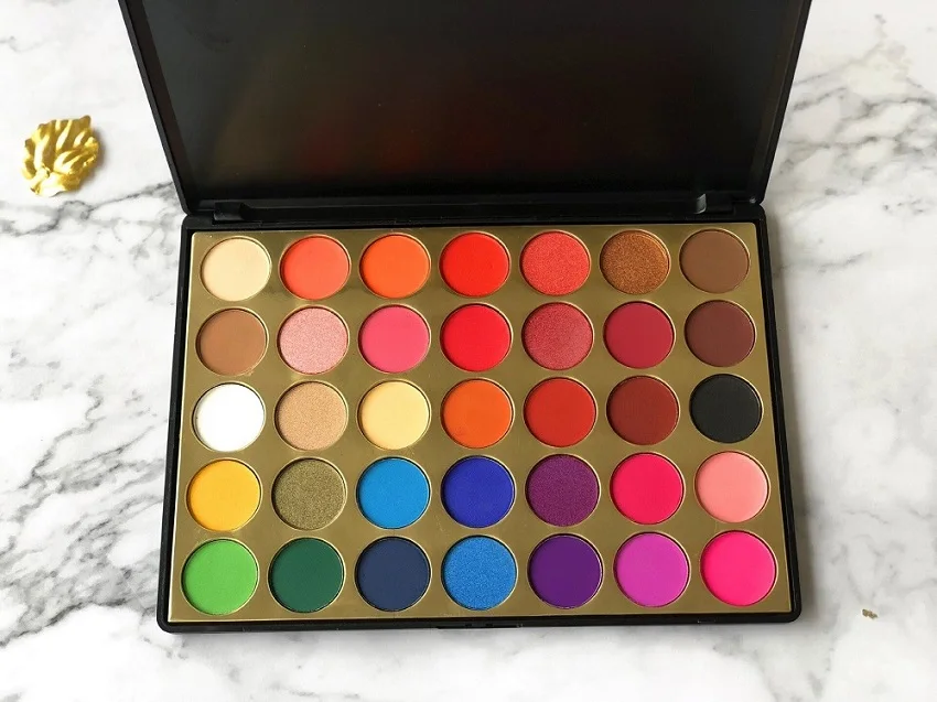 12pcs B no logo Индивидуальная метка красота 35 цветов пигментированный мерцающий и матовый макияж Пудра Тени для век Палитра длительный блеск Косметика набор - Цвет: 12pcs B no logo