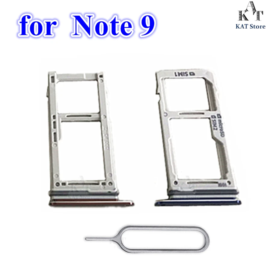 

1Pcs Dual/Single SIM Card Tray For Samsung Galaxy Note 9 Note9 N960 SIM Card Reader Tray Holder Slot +Eject Pin Replacement Part