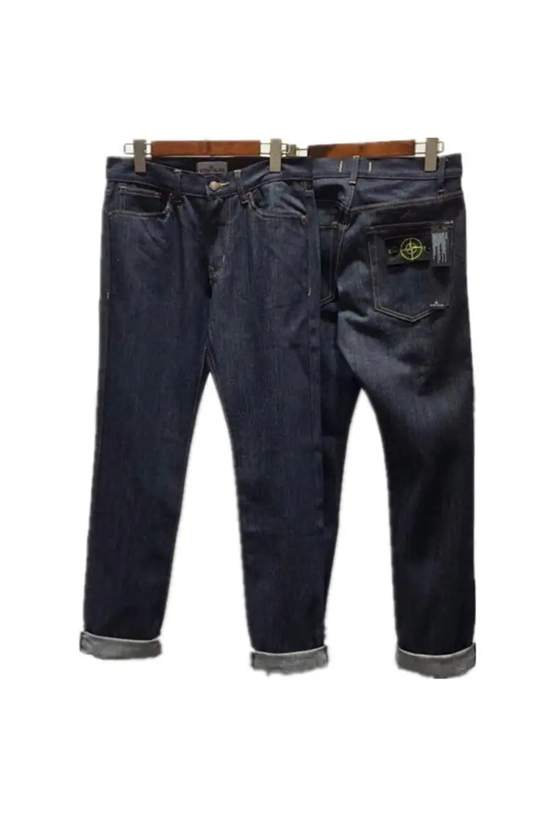 

Stone Island Jeans Trendy Brand Pants Black Men's Trend Loose Straight Business Casual Trousers