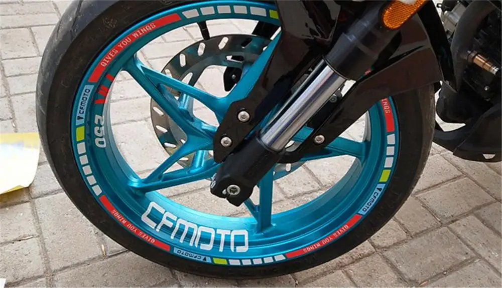 Мотоцикл CFMOTO 400 NK 650 NK 250 NK колеса наклейки светоотражающие наклейки обод полосы мотоцикл для CFMOTO 400NK 650NK 250NK