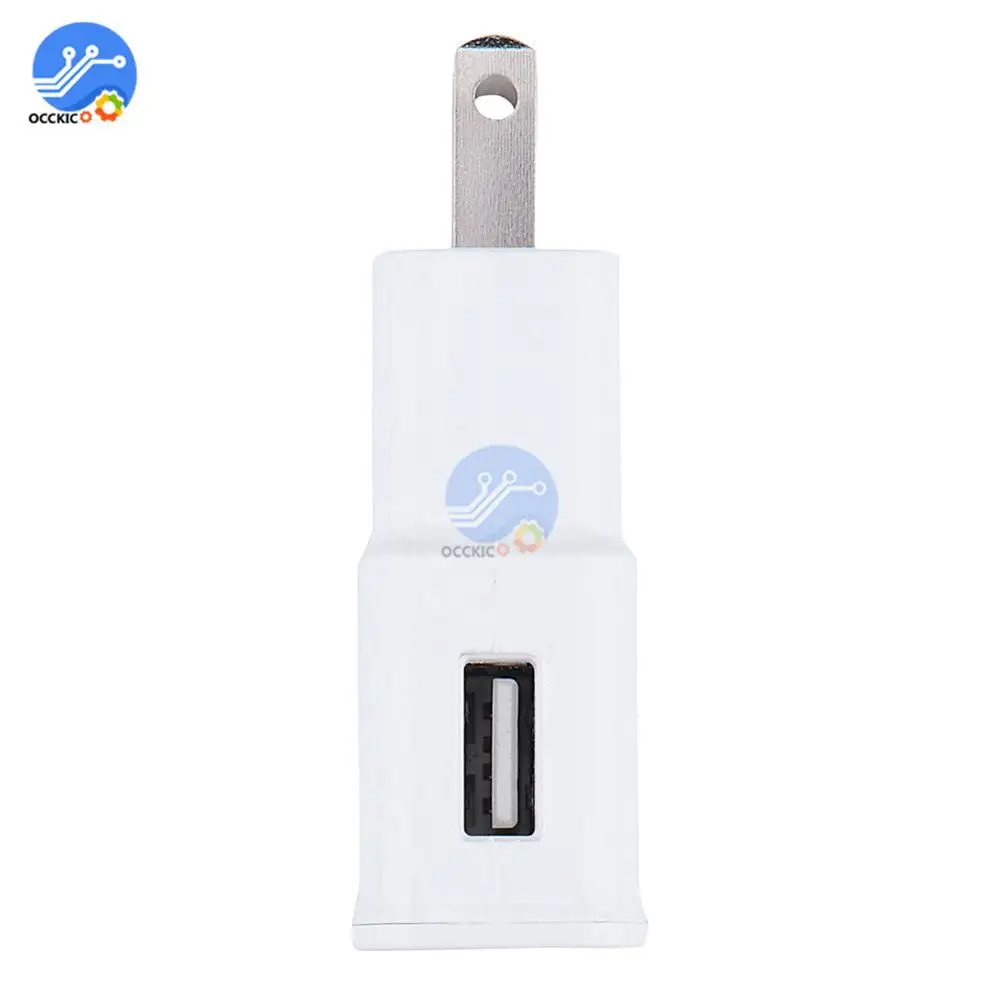 5V 2A USB Зарядное устройство головка Американский штекер Адаптер Мощность адаптер Белый 1-Порты и разъёмы стены Зарядное устройство Быстрая зарядка для путешествий бытовой