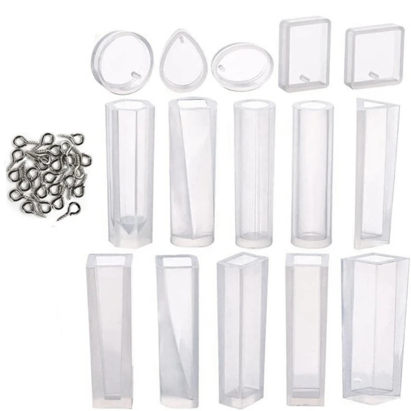 

10 Pcs/Set DIY Jewellery Silicone Molds For Making Resin Pendant Or Handcrafts,