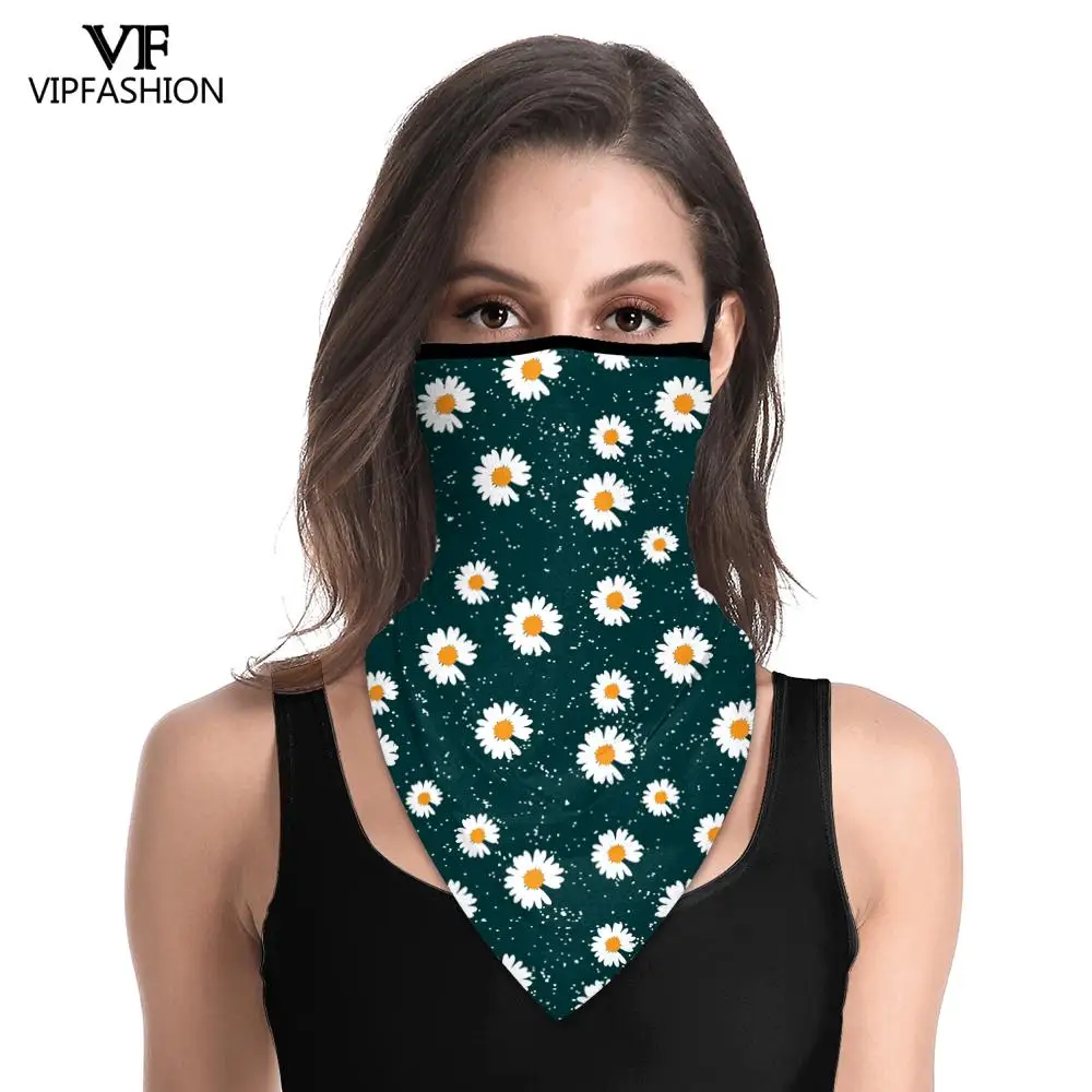 VIP мода для взрослых женщин треугольный шарф моды ромашки Печати Бандана на