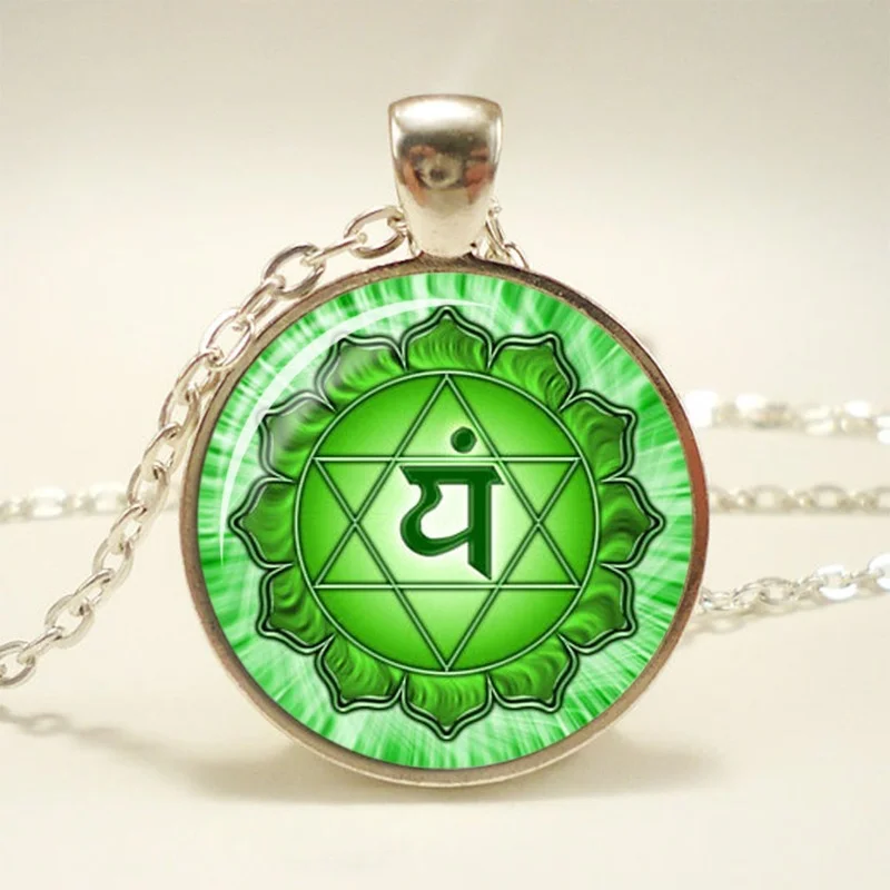 

7 Chakra Reiki Healing Necklace Buddha Yoga Meditation Pendant Spiritual Om Symbol Indian Jewelry Chain Statement Hope Necklace