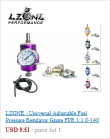 LZONE-AN6 топливный рельс регулятор давления адаптер синий для NISSAN TOYOTA SUBARU синий, черный JR-FPA14