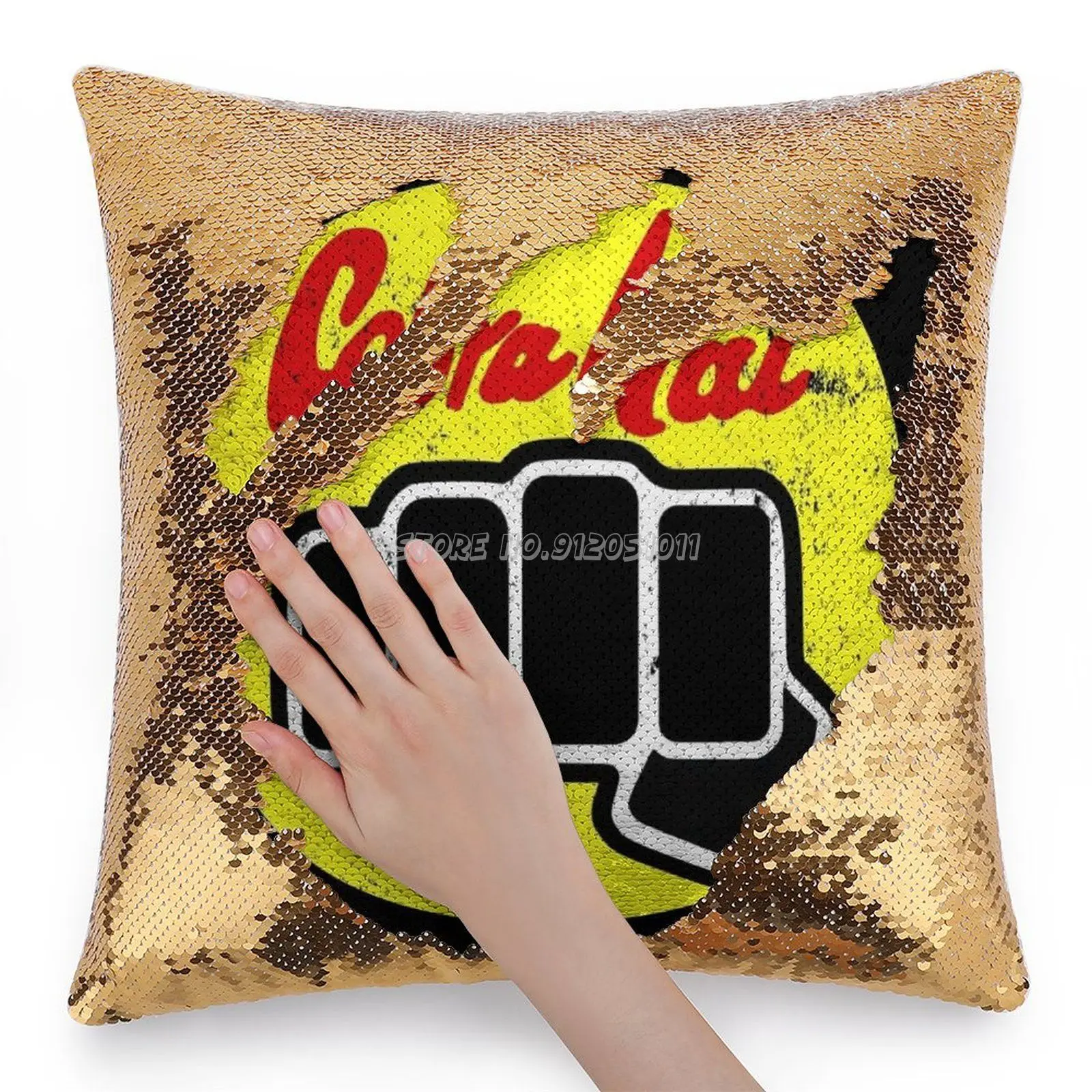 Винтажный чехол с блестками и кулаком блестящий для подушки детства украшение