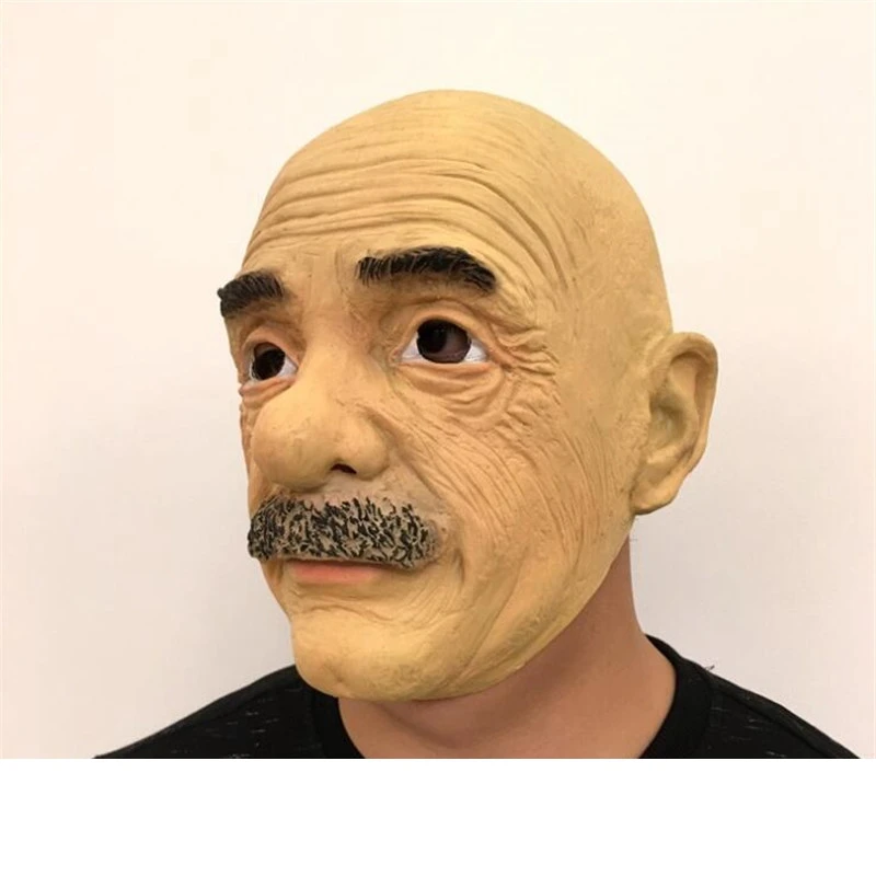 Realistic Latex Old Man Mask Male Disguise Halloween Fancy Dress Head Rubber Adult Party Masks Masquerade Cosplay Props | Дом и сад