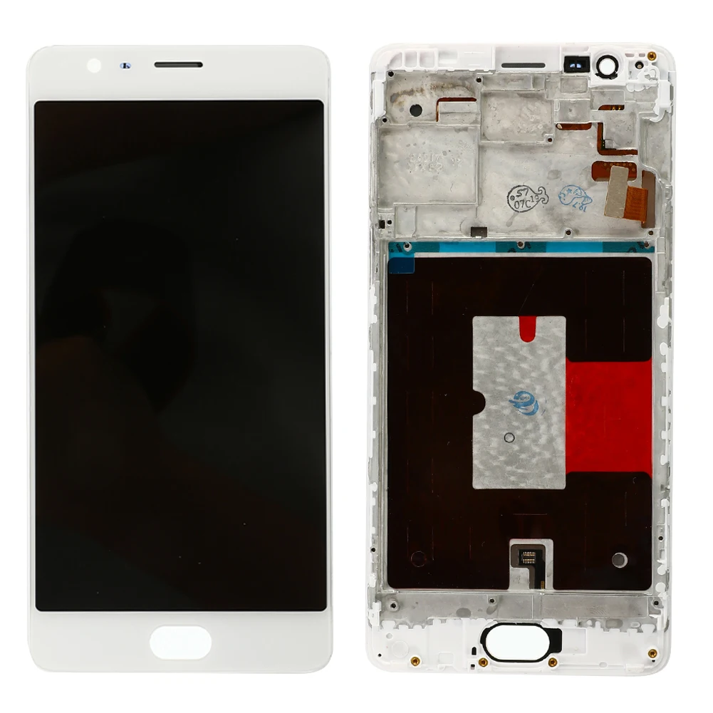Для OnePlus lcd дисплей кодирующий преобразователь сенсорного экрана в сборе Набор с рамкой Замена для Oneplus 3 3T A3000 A3003 черный белый