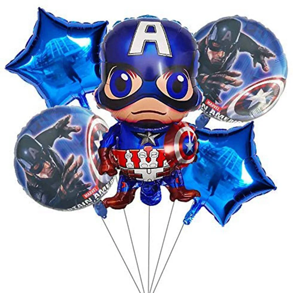 

5pcs Avengers Spiderman Ironman Superheroes Theme Party Balloons Kid Toys Globos Christmas Halloween Events Decorations Supplies