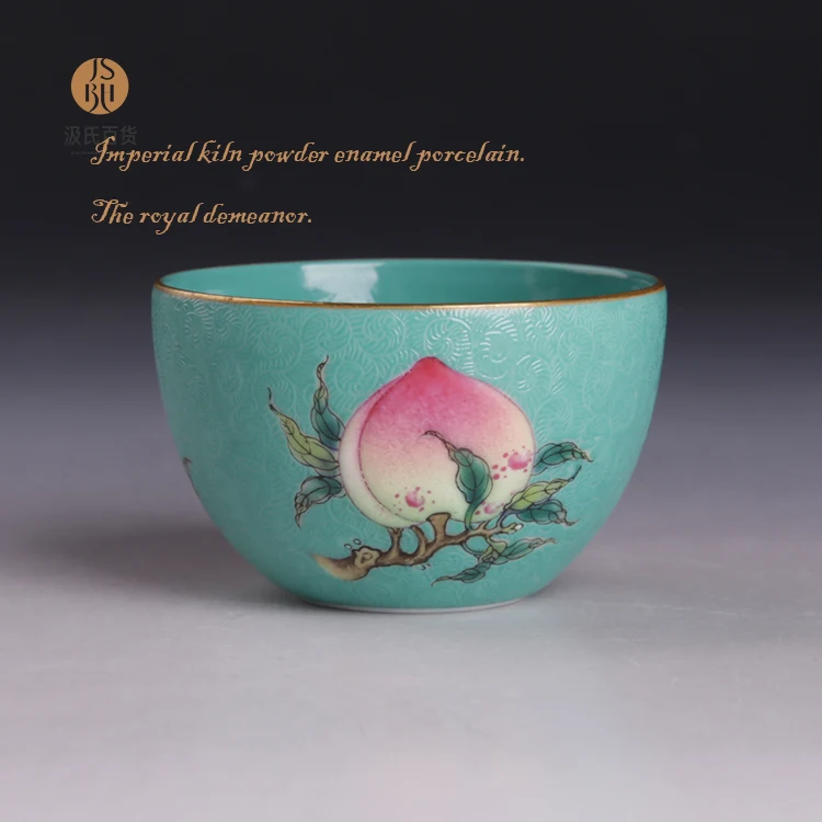 JUHETANG королевская печь порошок эмаль фарфоровая чашка ручной работы Цзиндэчжэнь