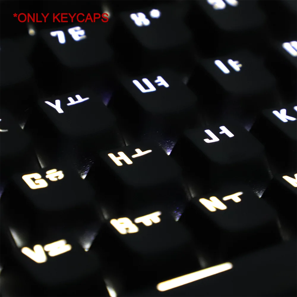Keycap for Mechanical Keyboard Korean Layout 104 Keys Transparent Backlight ABS Suit for Anne Pro 2 GK61 GK64 SK61 PC Game
