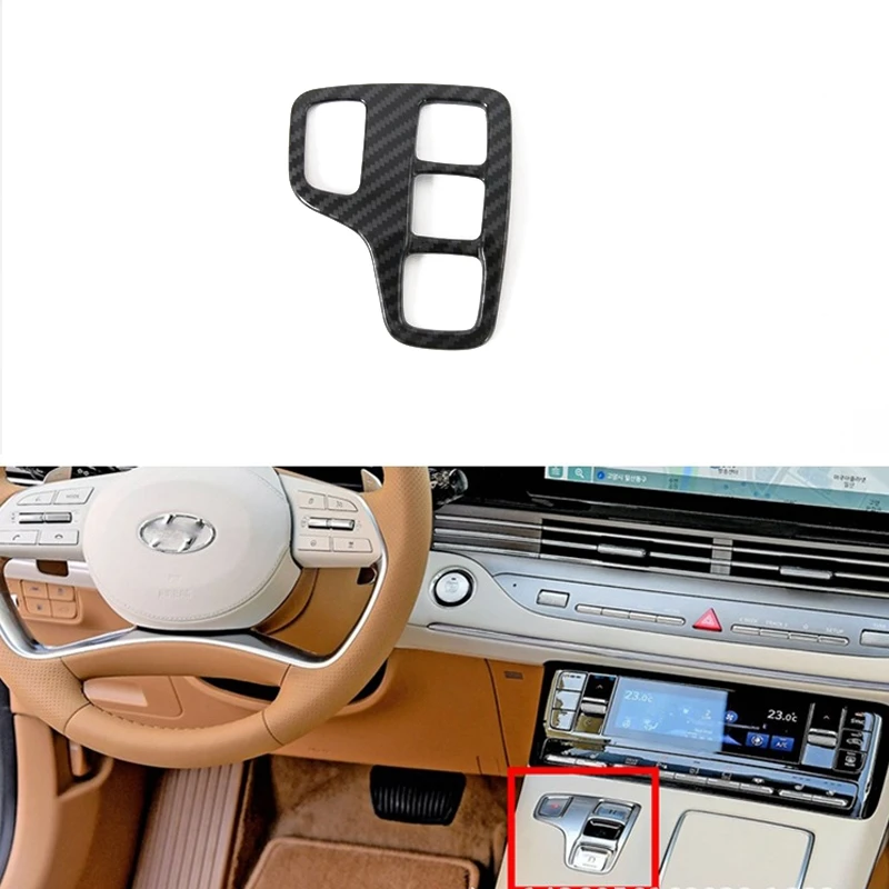 

For Hyundai Azera Grandeur 2020 2021 Interior Central control Gear Shift button Panel Cover Trim Sticker Auto Accessories
