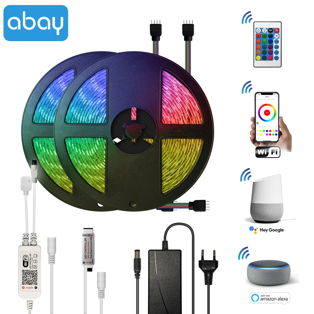 RGB Светодиодная лента 5050 2835 WiFi Contoller Водонепроницаемый светодиодный светильник s