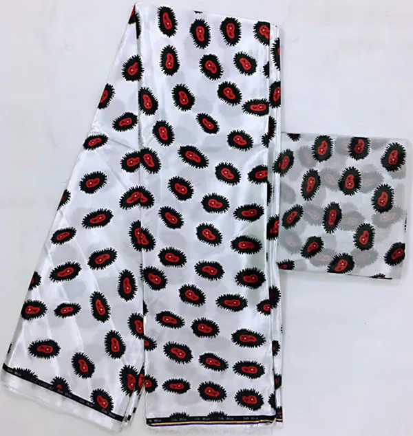 Чистая шелковая ткань африканская Анкара вощеная принтом 2 + 4 ярдов шифоновая