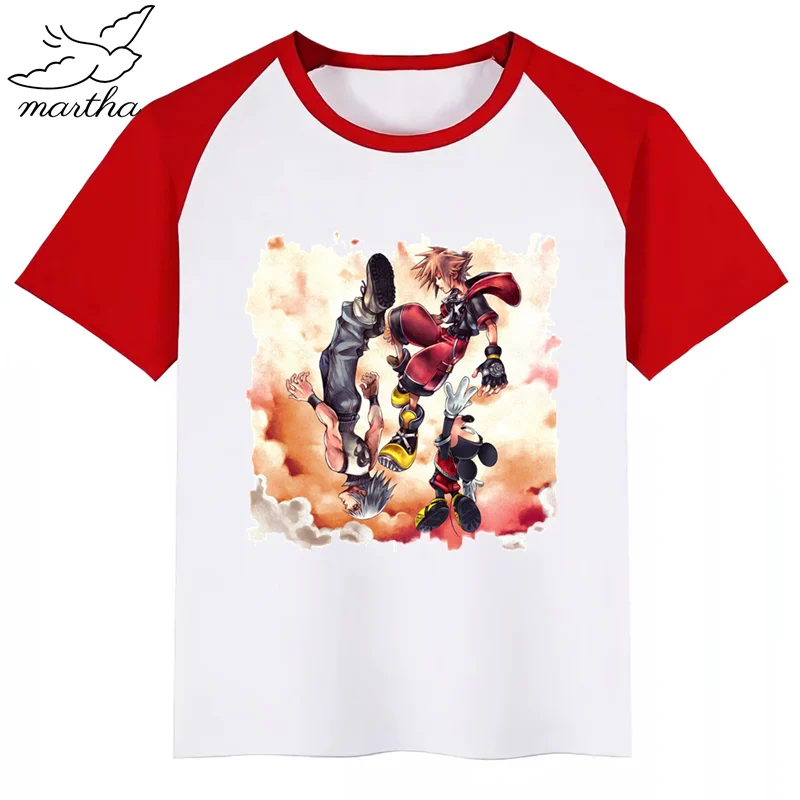 .Kingdom Hearts Baby Girls Tshirt Boy Summer Short-Sleeved Casual T-shirts Kids Children's Fashion Tops Girl's Tee | Мать и