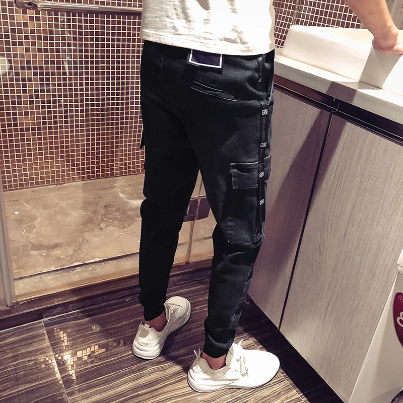 Мужские брюки карго 2019 шаровары джоггеры спортивные штаны в стиле Харадзюку хип
