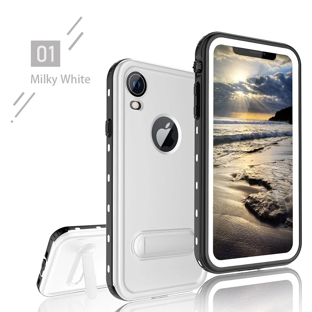 White SHELLBOX телефон водонепроницаемый чехол для iPhone XR X XS Max чехол TPU Силиконовый чехол для iPhone 7 8 Водонепроницаемый Чехол - Цвет: White