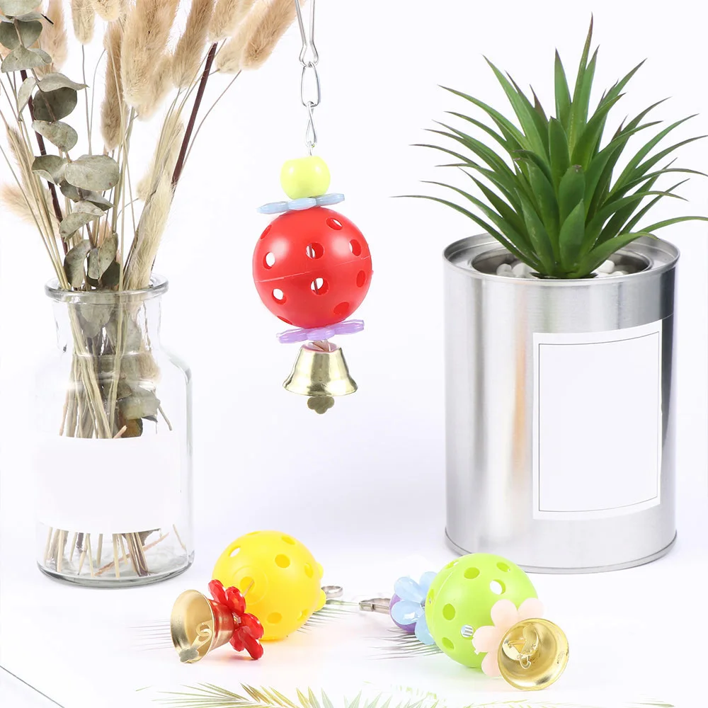 Подвесная игрушка-колокольчик для попугаев птица белка забавная цепочка игрушка