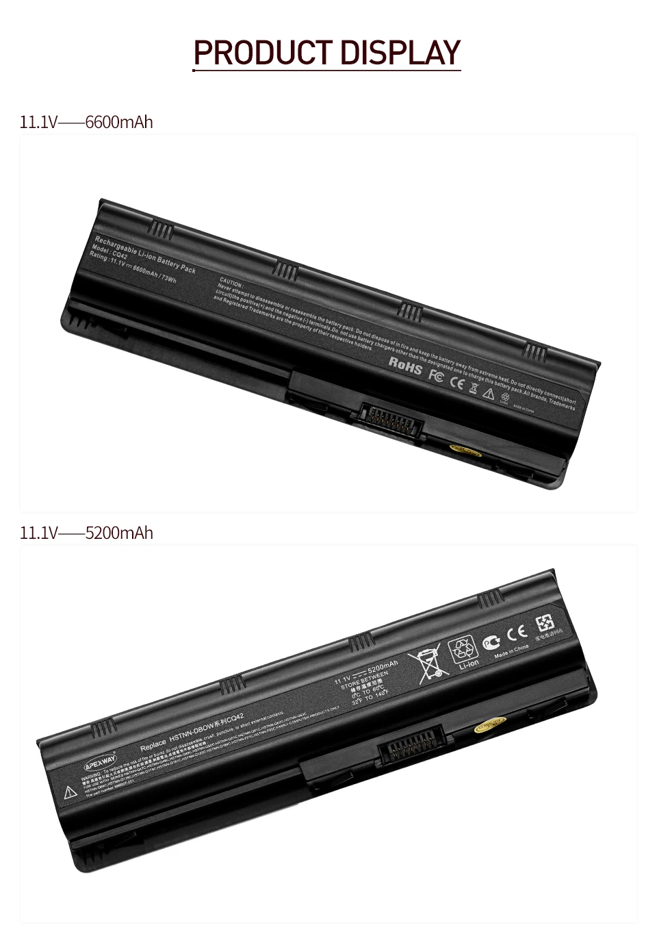 Apexway 6 ячеек Батарея для hp pavilion g6 Батарея G4 G6 G7 G62 G62T G72 MU06 HSTNN-UBOW Presario CQ42 CQ56 CQ62
