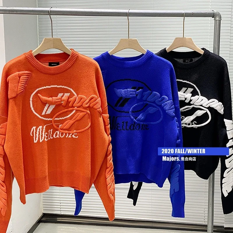 Женский вязаный свитер в стиле Харадзюку повседневный пуловер свободного покроя