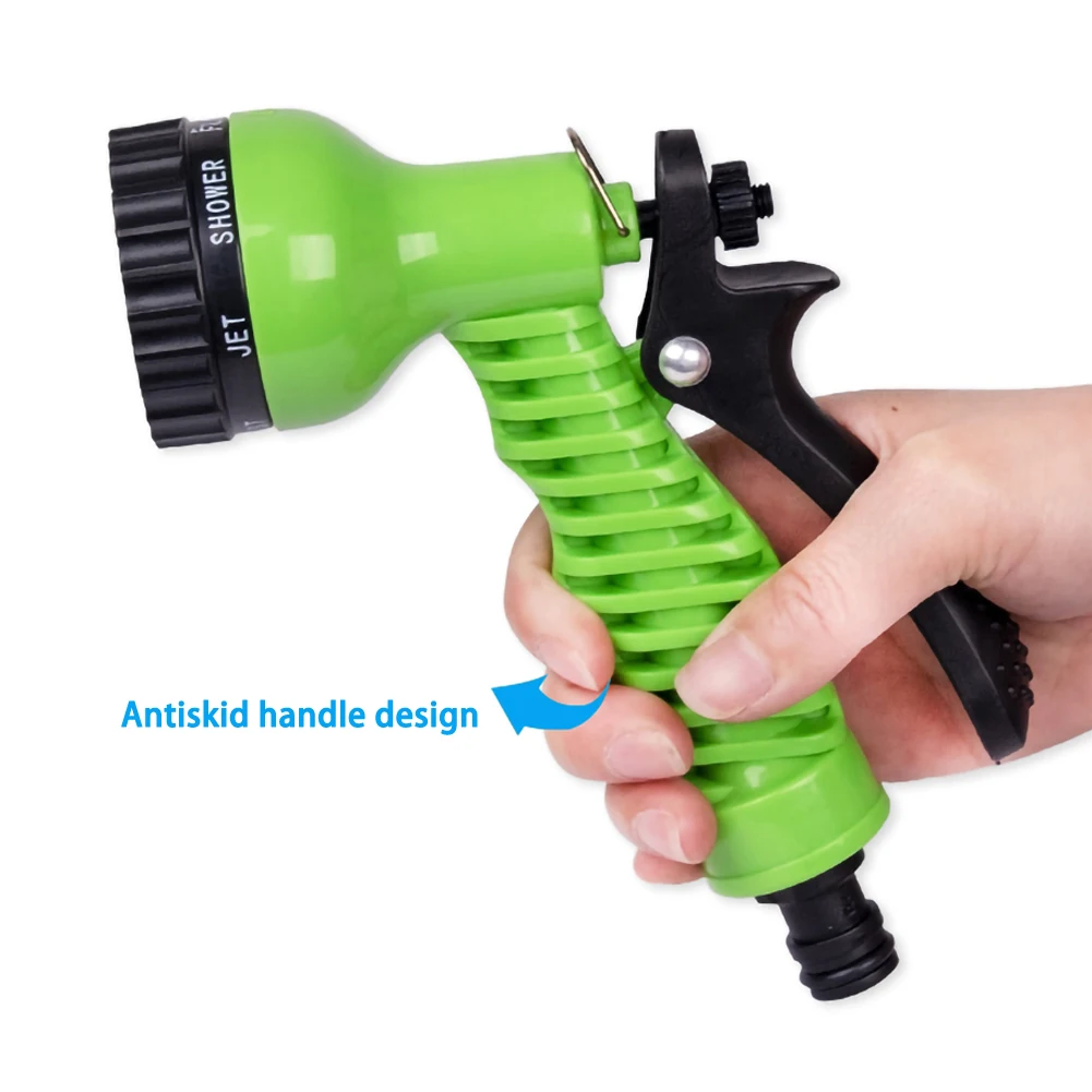 

Garden Water Spray Lawn Sprinkler Car Wash Water Gun Adjustable Hose Nozzles 7 Pattern High Pressure Power Washer