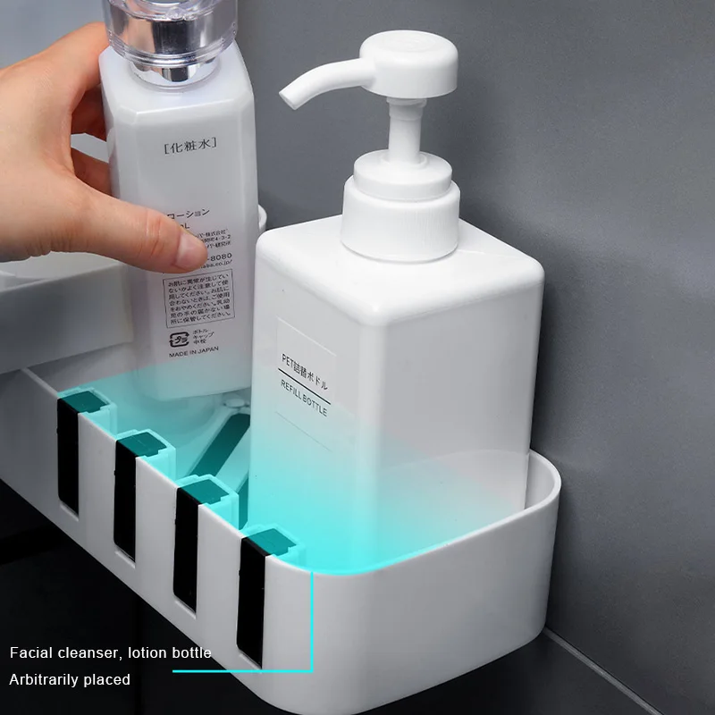 

Home decoration storage Rotatable Bathroom Shelves Shampoo Shower Holder Kitchen Organizer Corner Wall Shelf Storage Rack