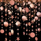 Новогодние украшения для дома, бумажные гирлянды с мерцающими звездами, подвеска на рождественскую елку, подарок на Новый год 2022, рождественские украшения 2021