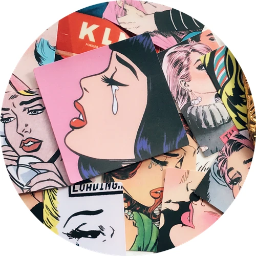 14Pcs/Bag Vintage Crying Lady Poster Sticker DIY Craft Scrapbooking Album Junk Journal Planner Decorative Stickers | Канцтовары для
