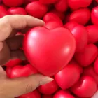 12 шт. забавные мягкие полиуретановые антистрессовые мячи, игрушки, мяч для сжимания сердца, снятие стресса, расслабляющая Новинка, забавные подарки на день Святого Валентина, игрушка