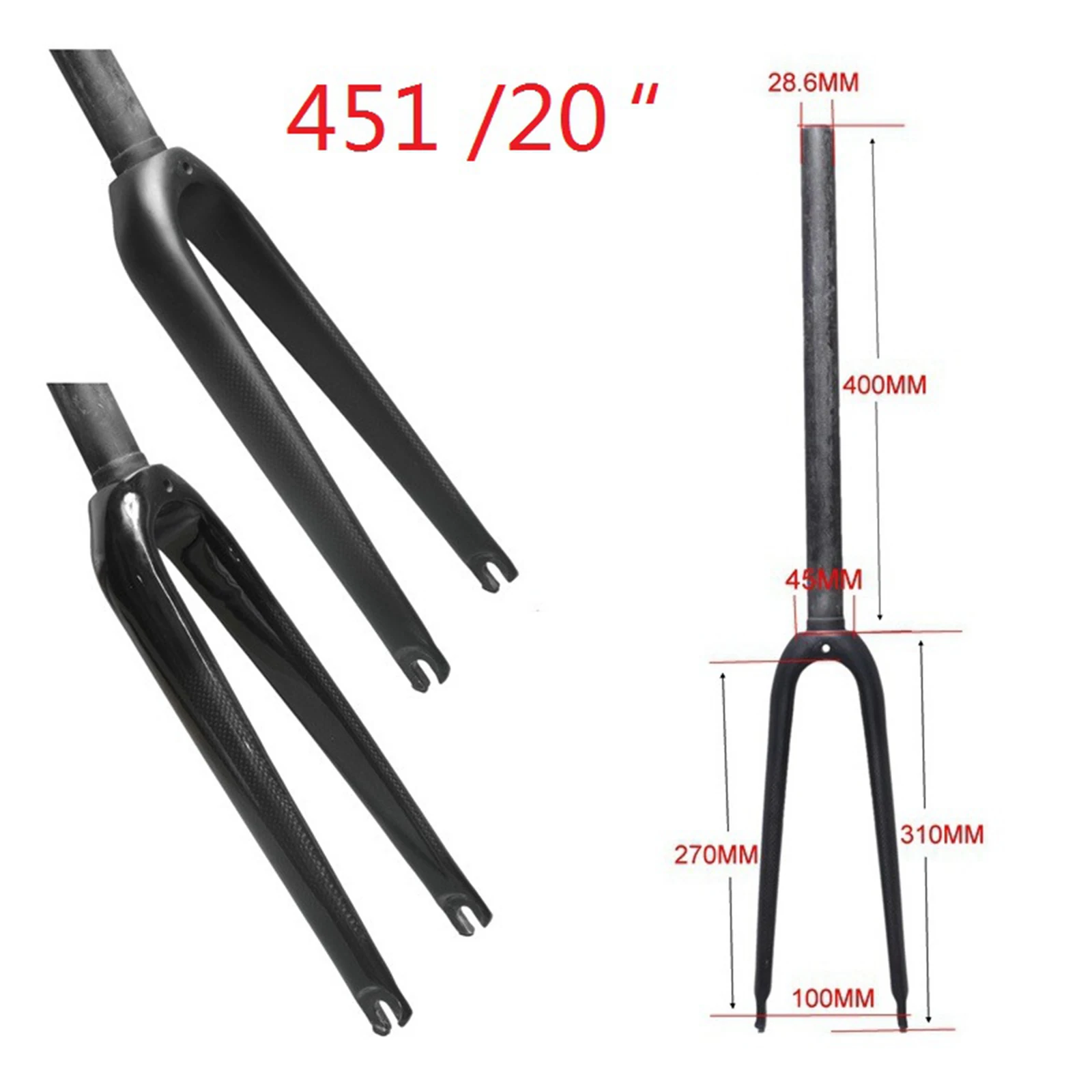 

Rigid Bike Fork Wheel MTB Bicycle 1-1/8'' Threadless Front Fork Repair Parts