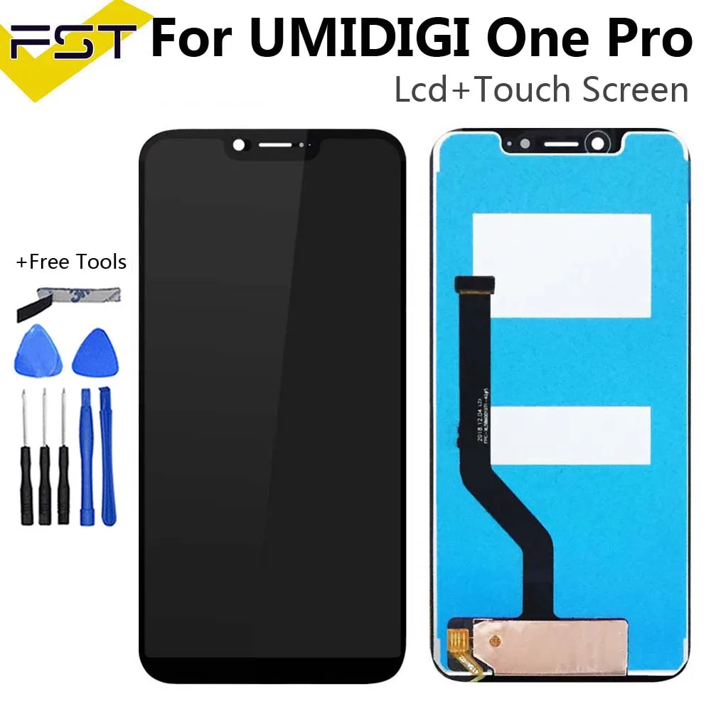 5," черный для UMI UMIDIGI One Pro ЖК-дисплей с кодирующий преобразователь сенсорного экрана в сборе запасные части+ инструменты и клей