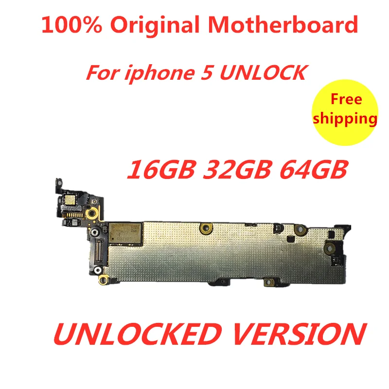 Бесплатная доставка! Оригинальная материнская плата для iphone 5 logic compact icloud unlock remove