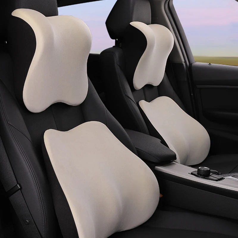 

Car Seat Head Neck Rest Massage Auto Pillow Memory Foam Neck Headrest Sleep Lumbar Pillow Backrest Cushion For Car Accessories