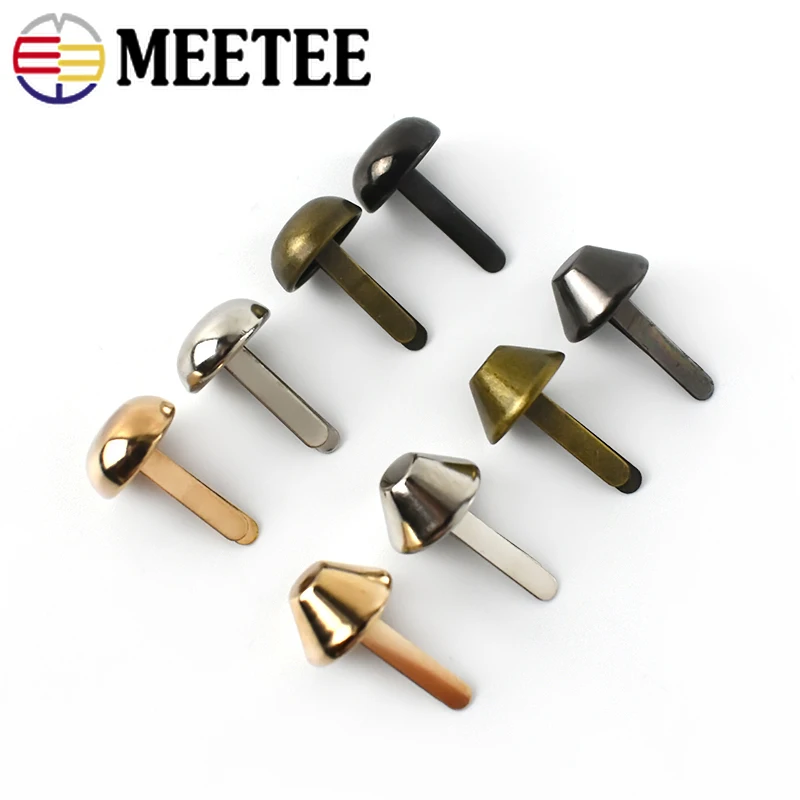 Meetee 100 шт. 10/12/15 мм металлическая пряжка две ноги гвозди заклепки сумочка ручная