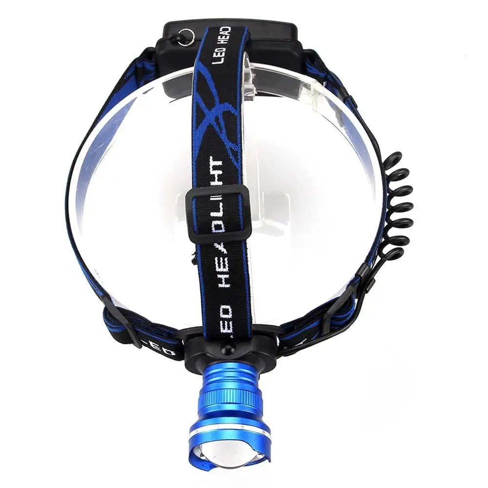 4 режима масштабируемый T6 светодиодный налобный фонарь для охоты Фонарь +