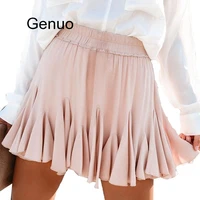 white black chiffon summer skirt women fashion korean high waist pleated mini sun school skirt female